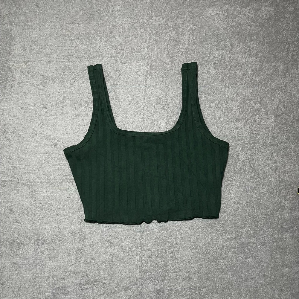 Offline By Aerie Dark Green Tank Top